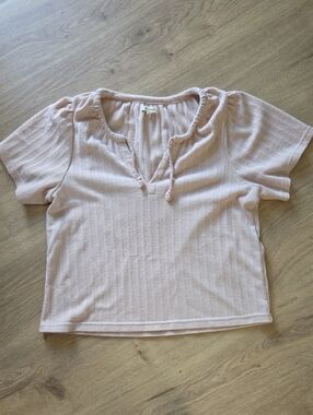 Madewell Pale Pink Short Sleeve Knit Tee
